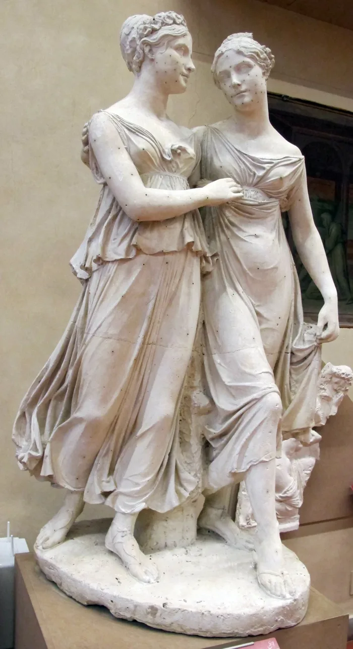 Emma and Julia Campbell (plaster model)