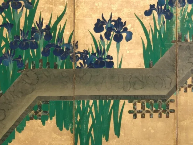 Irises at Yatsuhashi (Eight Bridges)