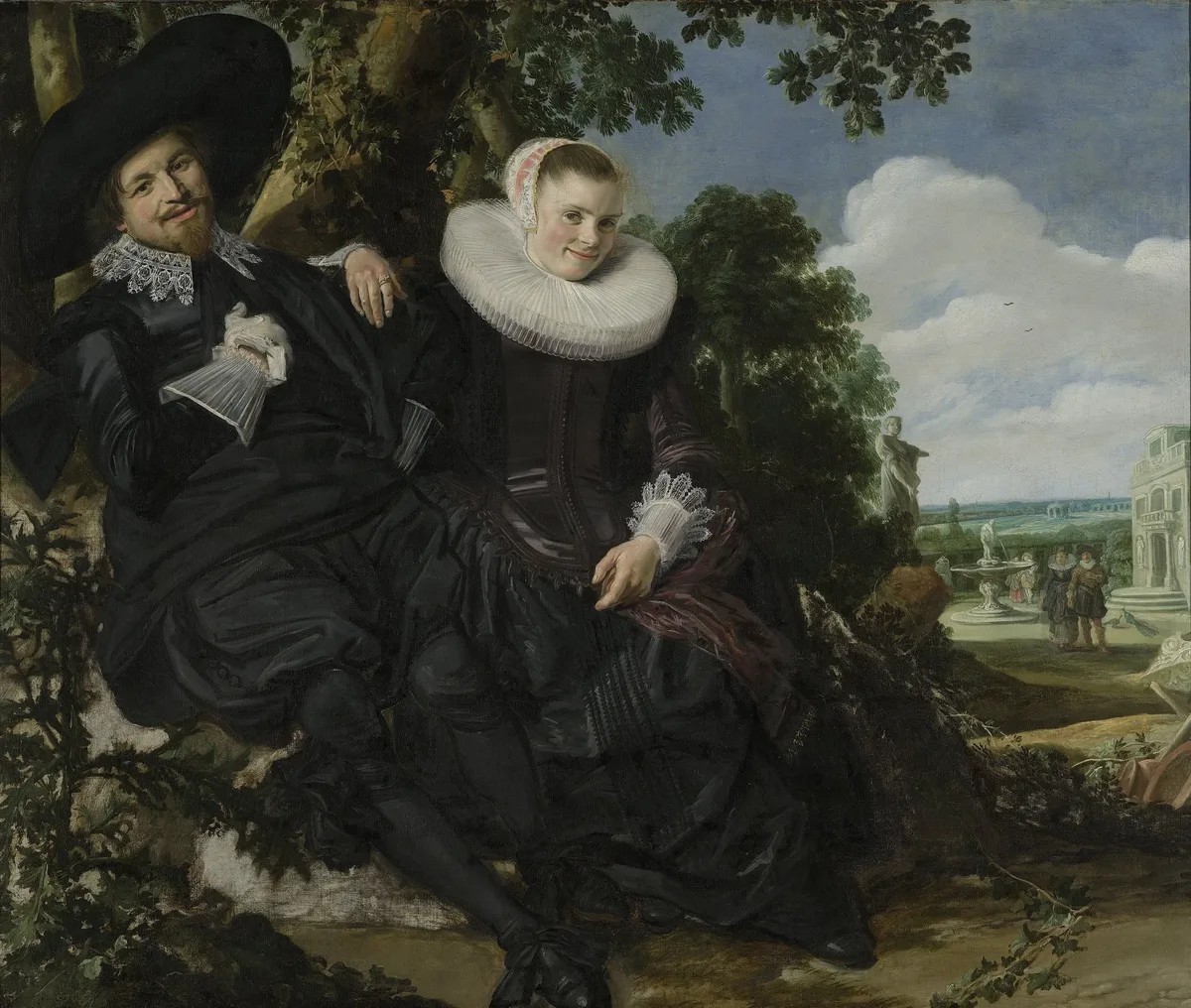 Portrait of a Couple probably Isaac Massa and Beatrix van der Laen