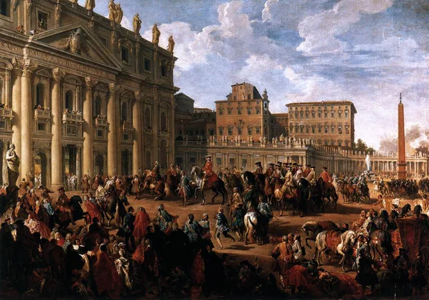 Carlo di Borbone in visita alla basilica di San Pietro