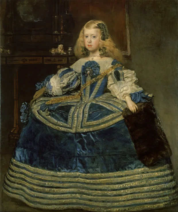 La infanta Margarita Teresa con vestido azul