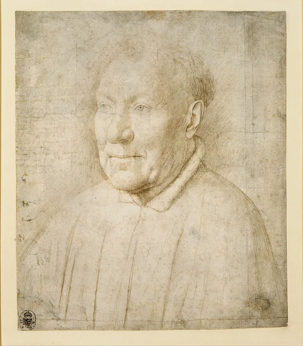 Estudio para el retrato de un hombre (¿el cardenal Niccolò Albergati?)
