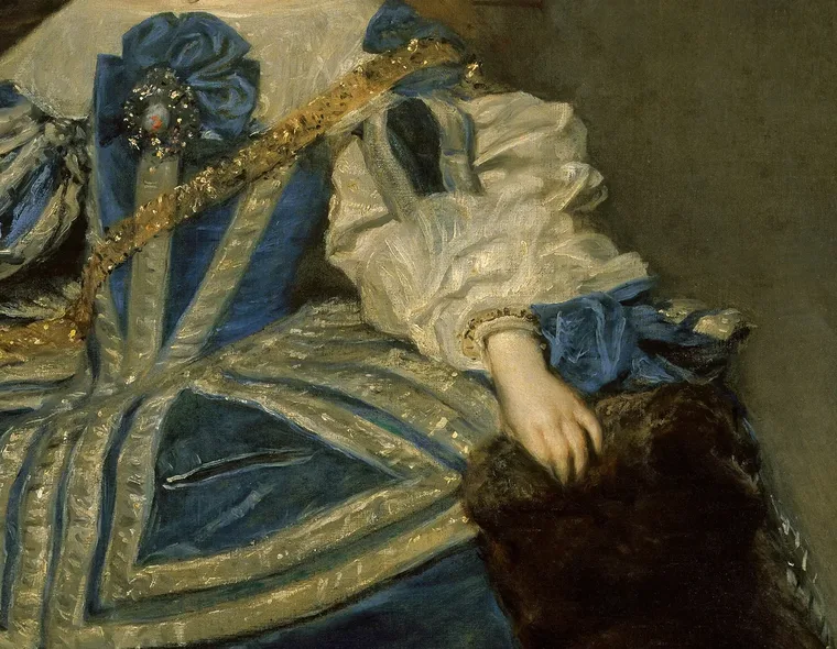 La infanta Margarita Teresa con vestido azul