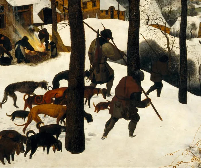 Cazadores en la nieve