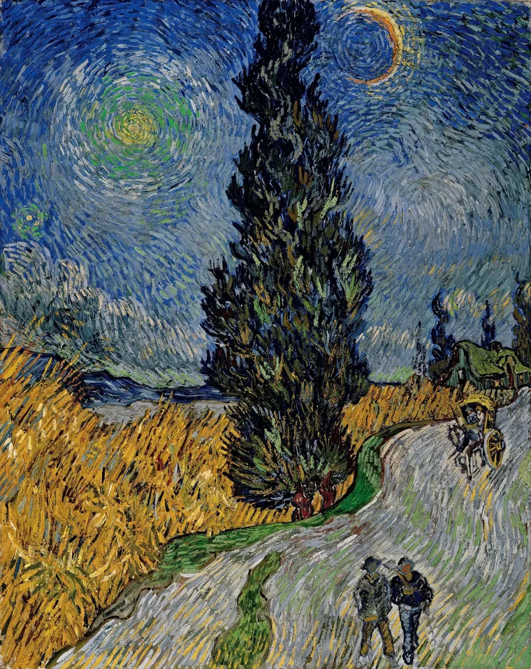 Road with Cypress and Star