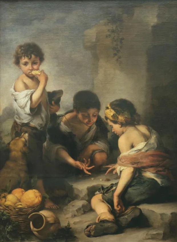 Young Boys Playing Dice