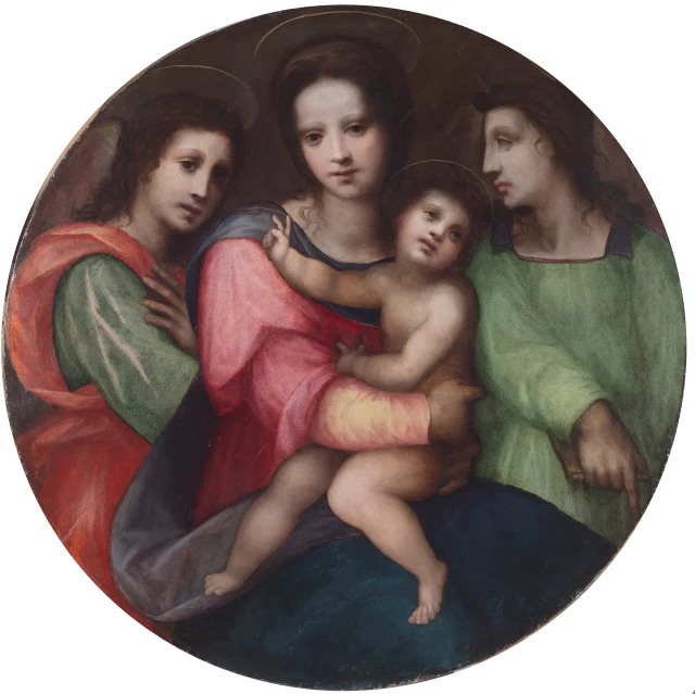 Madonna mit Kind und zwei Engeln