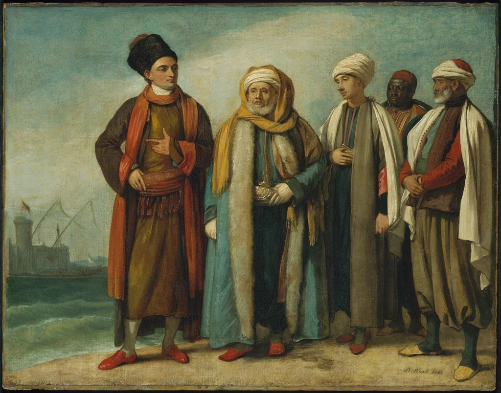 L'Ambassadeur de Tunis et sa suite tels qu'ils parurent en Angleterre en 1781