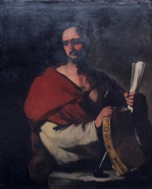 Philosopher Holding a Book and a Roll of Paper