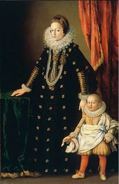 Portrait of Duchess Magdalene of Bavaria (1587–1628) and her son Philip William