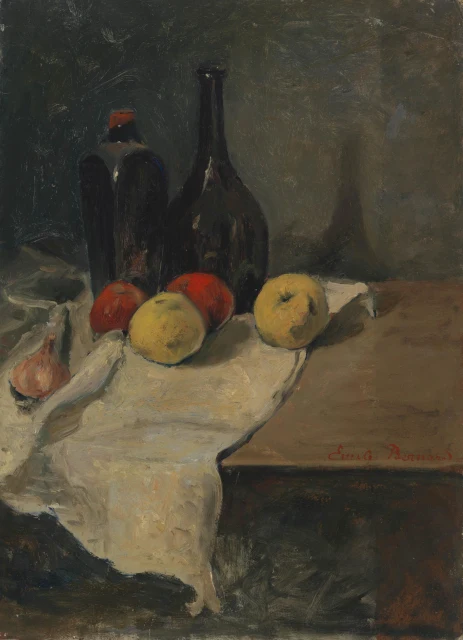 Still Life with Bottles and Fruit