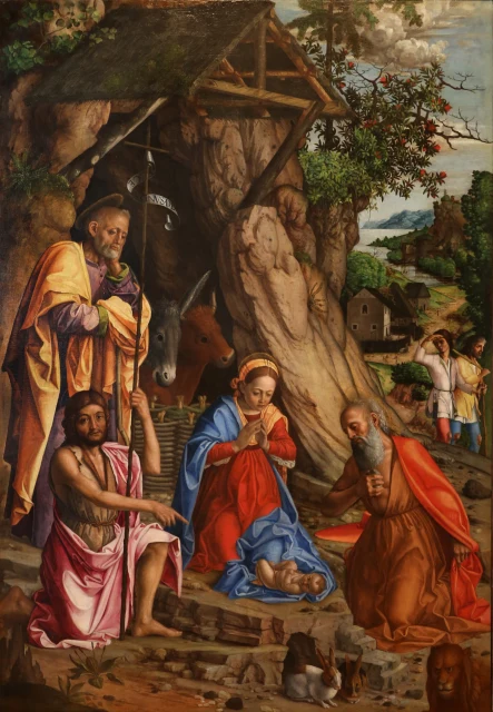 Nativity with Saints John the Baptist and Jerome (Nativity of the Rabbits)