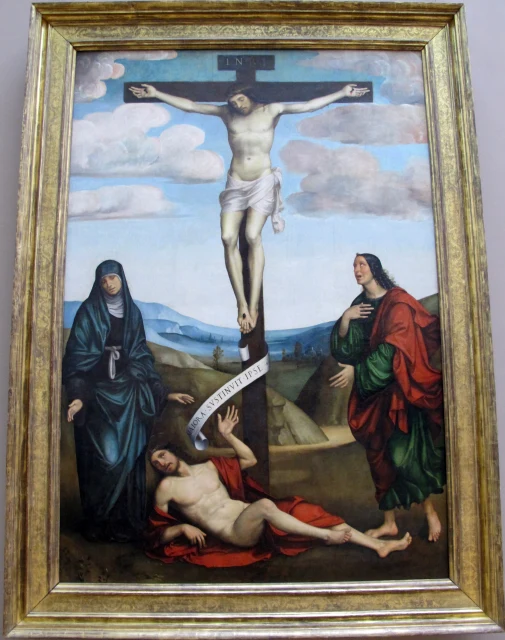 Calvary with Saint Job Lying at the Foot of the Cross