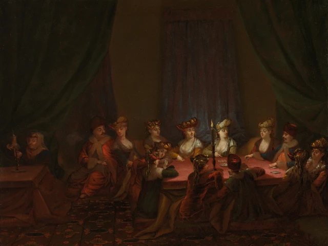 Party of Armenians Playing Cards