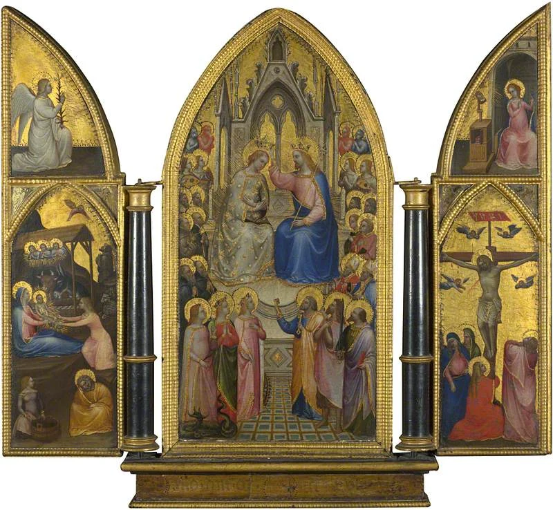 Die Krönung Mariens, Szenen aus dem Leben von Joachim und Anna und aus dem Marienleben