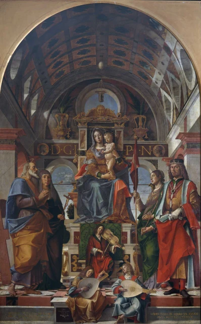 Madonna con il Bambino in trono fra i Santi Andrea, Monica, Orsola e Sigismondo