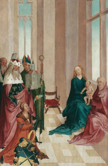 Votive Panel with St Anne, the Virgin and Child and Sts Leopold, Ulrich and Andrew