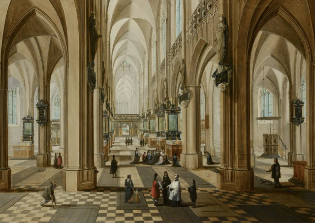 Interior of the Onze Lieve Vrouwekerk in Antwerp