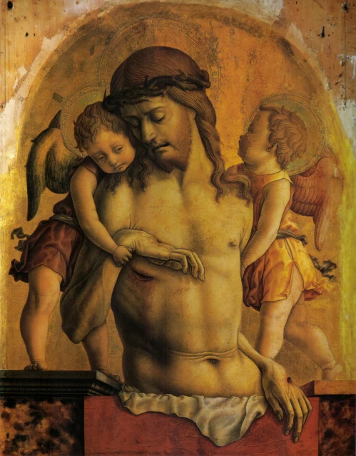 The Dead Christ supported by Two Angels