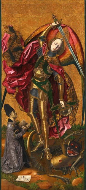 Saint Michael triumphant over the Devil with the Donor Antoni Joan