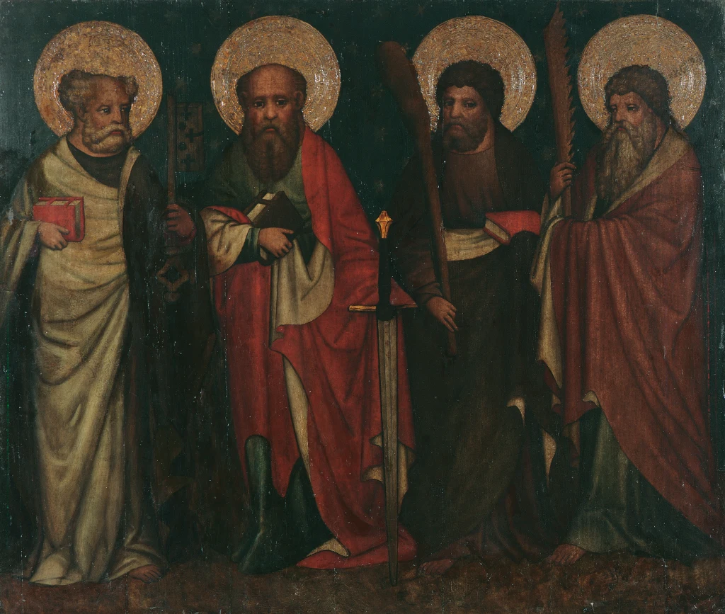Die Apostel Petrus, Paulus, Jakobus d. J. und Simon