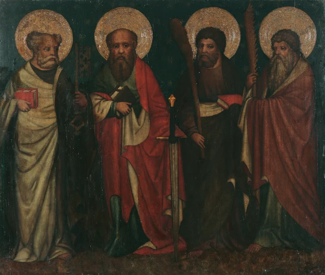 Die Apostel Petrus, Paulus, Jakobus d. J. und Simon