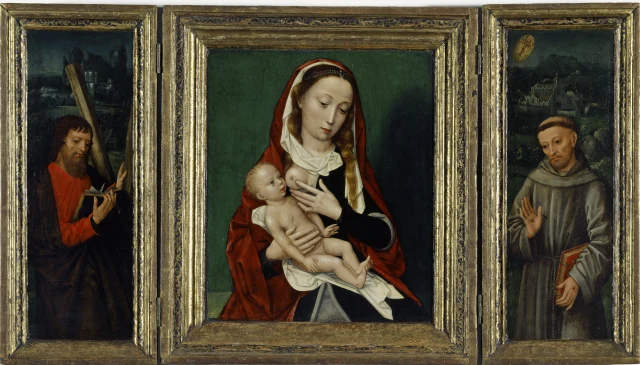 Triptych of Mary and Child with Saints Andrew and Francis