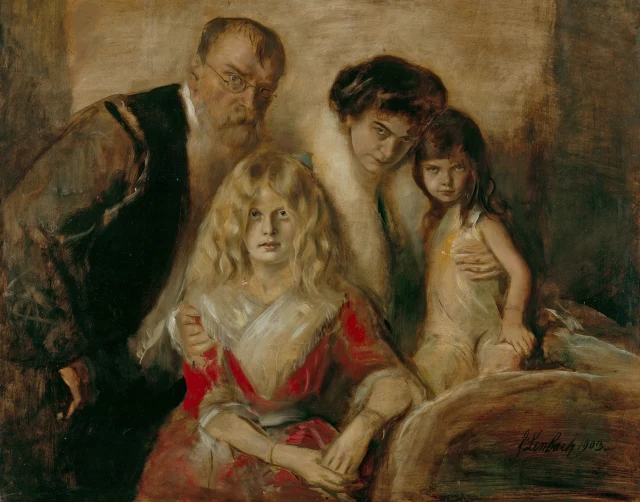Franz von Lenbach with His Wife and Daughters