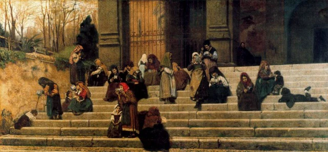 The Poor on the Steps of the Convent of Aracoeli (Impressions of Rome)