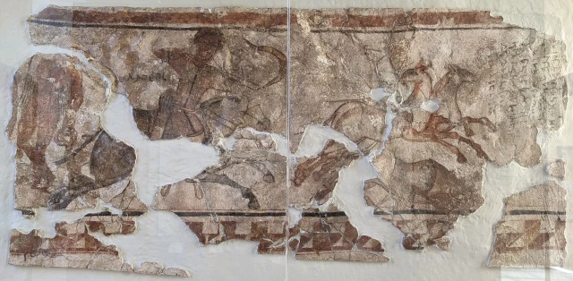 Wall Painting with an Onager Hunt, from Dura-Europos