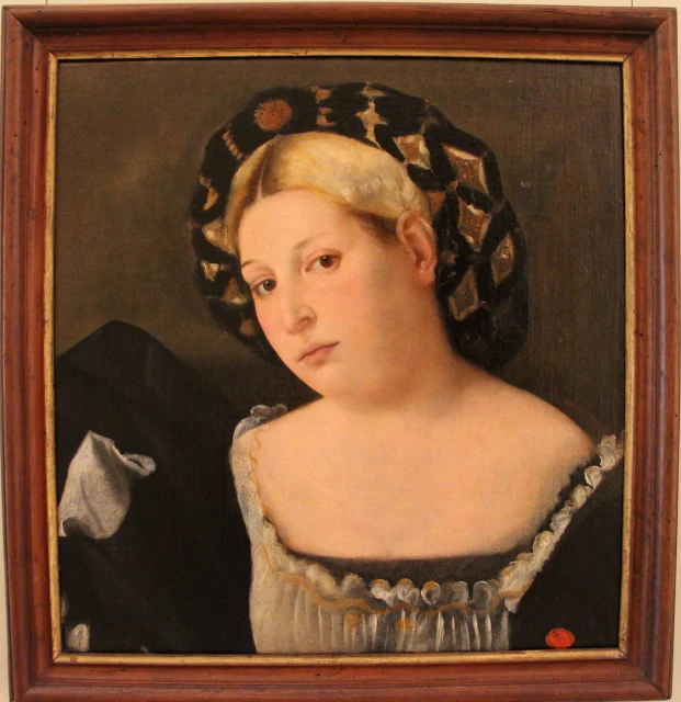 Portrait of a Lady Wearing a Balzo
