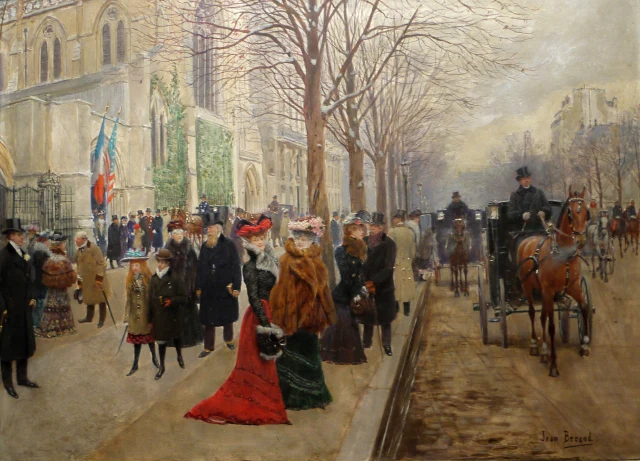 Después del oficio en la iglesia de la Santísima Trinidad, Navidad de 1890