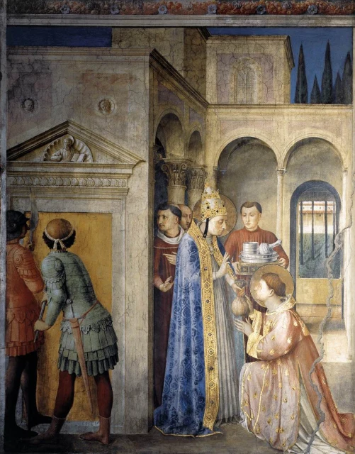 San Lorenzo riceve i tesori della Chiesa