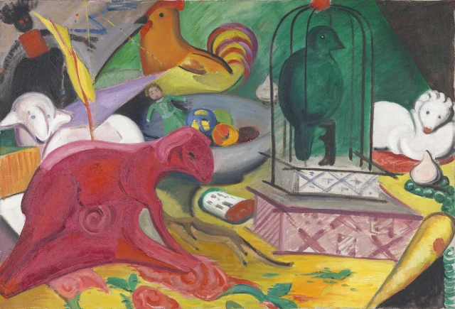 Kinderspielzeug mit Vogelkäfig