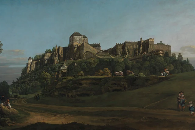 The Fortress of Königstein from the North