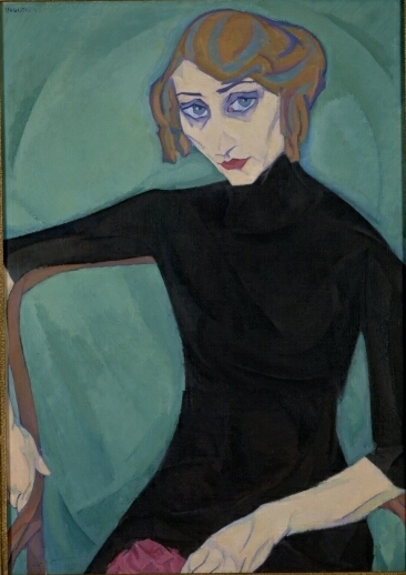 Sitzende Frau