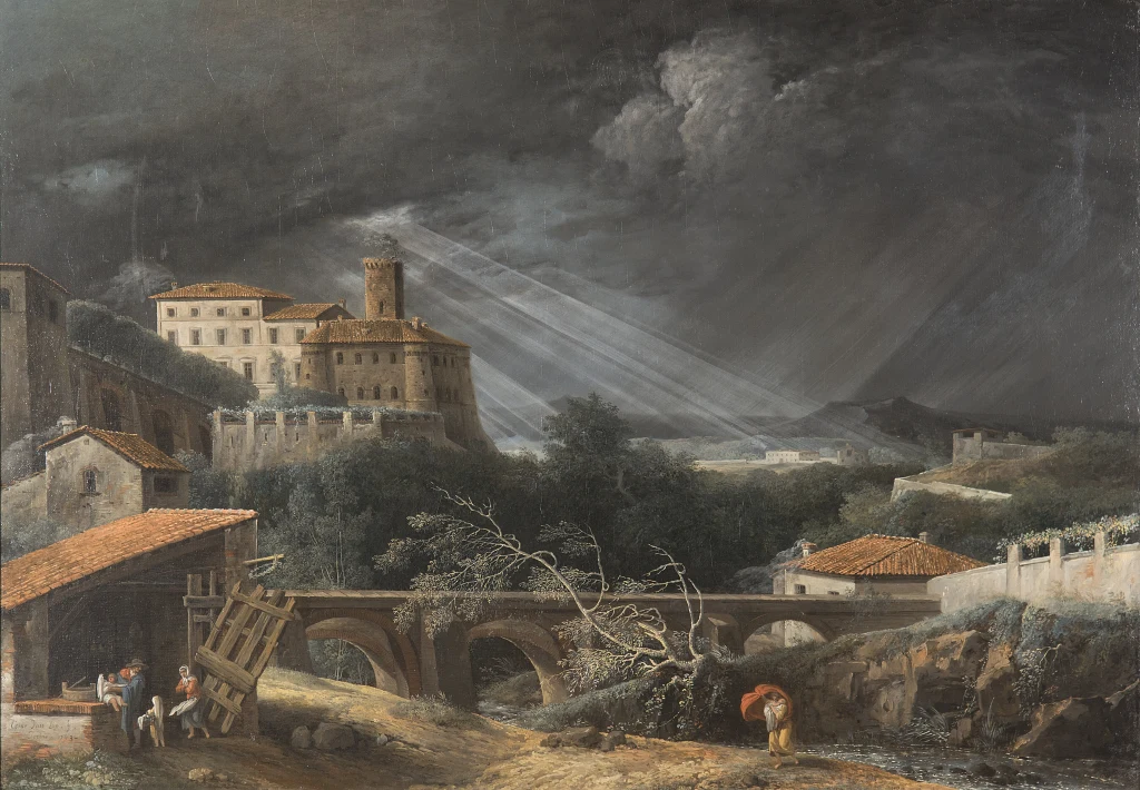 The Castle of Collegno in a Storm