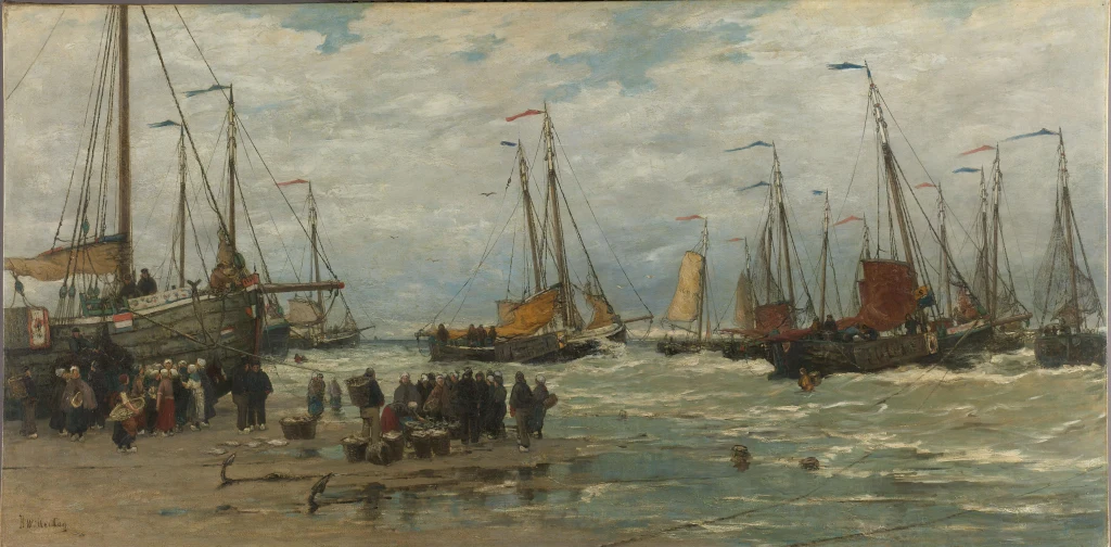 Fischerboote in der Brandung