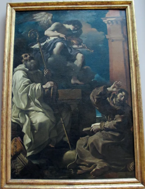 St. Francis in Ecstasy with St. Benedict and an Angel