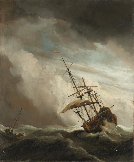 A Ship on the High Seas Caught by a Squall, Known as ‘The Gust’