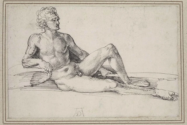 A Nude Man Reclining, Holding a Club