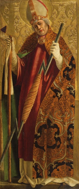 St Erasmus or Blessed Thiemo? (interior) and a Holy Bishop (St Martin?) (exterior)