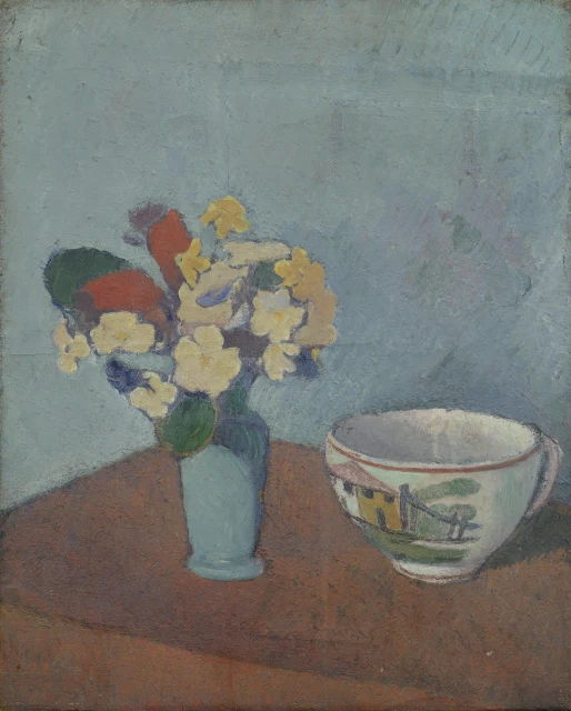 Vase of Flowers and Cup