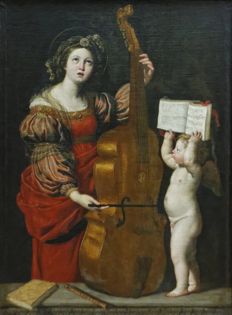 Santa Cecilia che suona la viola