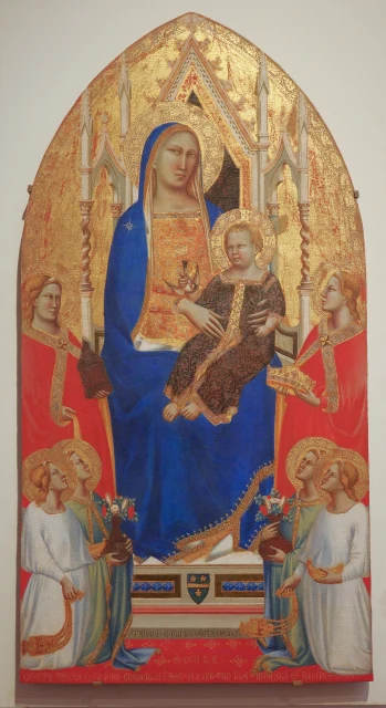 Madonna and Child Enthroned with Angels and Saints