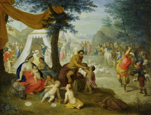 Moïse faisant jaillir l'eau du rocher