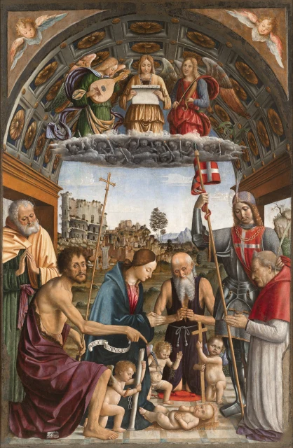 Virgin Adoring the Child with Saints and the Donor Amedeo di Romagnano