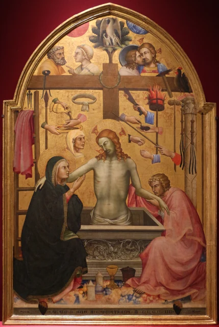 Man of Sorrows with the Mourners and Symbols of the Passion