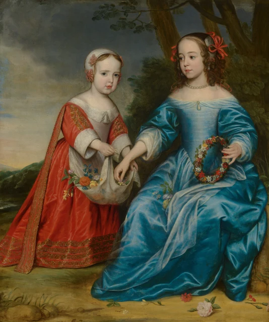 Double Portrait of Prince Willem III (1650-1702) and his Aunt Maria, Princess of Orange (1642-1688), as Children