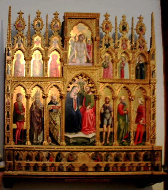Coronation of the Virgin, Dead Christ and Saints (Montelparo Polyptych)